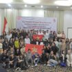 Foto bersama pengurus Eksekutif Nasional LMND periode 2023-2025 bersama kawan-kawan LMND wilayah DKI Jakarta dan Banten.