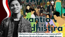 Evantio yudhistira - Mahasiswa Jurusan Hubungan Internasional Universitas Teknologi Yogyakarta & Ketua Eksekutif Kabupaten Liga Mahasiswa Nasional untuk Demokrasi Sleman.