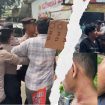 Tindakan Represif Polisi terhadap Massa Aksi yang sedang mengawal Sidang Kasus Kebakaran Depo Plumpang di Pengadilan Negeri Jakarta Selatan