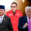 Foto: Prabowo Subianto (Presiden Indonesia), Sujahri Somar (Ketua Umum DPP GMNI), Donald Trump (Presiden USA)